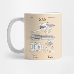 Gatling Gun Patent - 1862 Machine gun - SBpng Mug